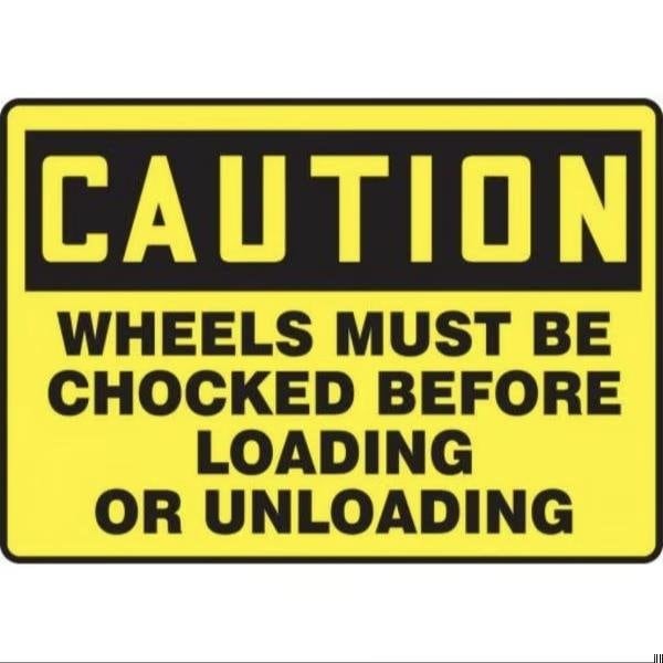 Accuform OSHA CAUTION SAFETY SIGN WHEELS MUST FRMVHR691XV - main